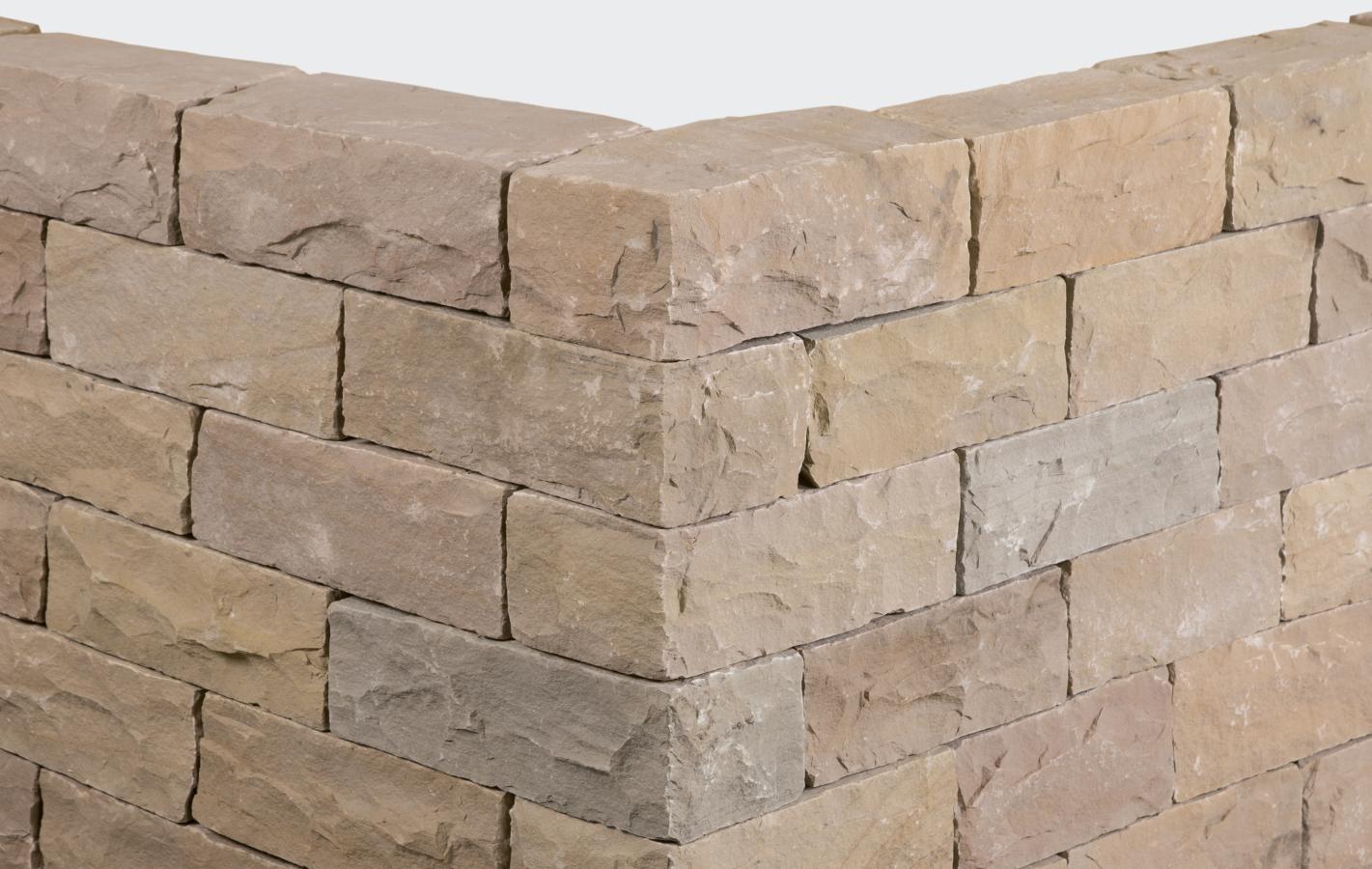 Mauersteine Sandstein "SAHARA" (beige-sand-grau-braun) 15x20x30-50cm