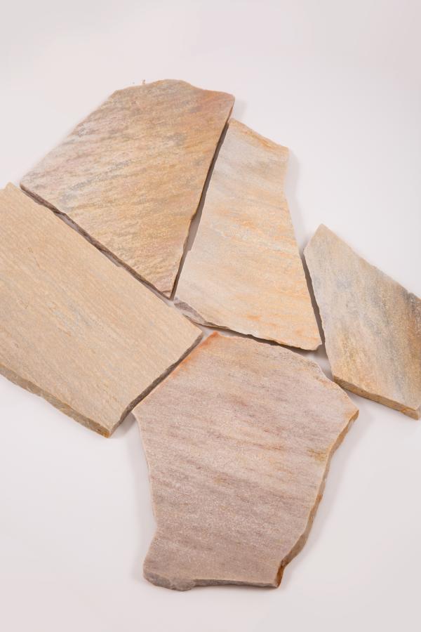 Polygonalplatten Quarzit "GIALLO" (gelb) ca. 1,3-2,5 cm Stärke