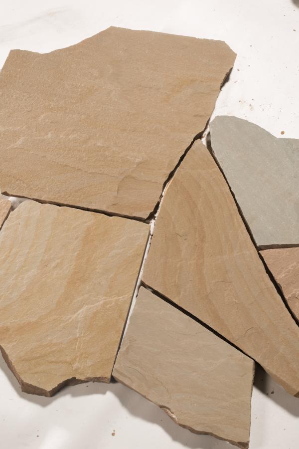 Polygonalplatten Sandstein "SAHARA" (beige-sand-grau-baun) ca. 2,5 cm Stärke