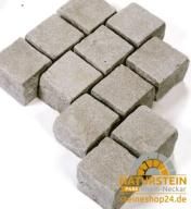 Preview: Pflastersteine Kalkstein "ANUBIS" (braun-grau) -antik- 10x10x8cm