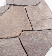 Preview: Polygonalplatten Porphyr "TRENTINO GROSS" (rotbrau-grau-gemischt) ca. 2-4 cm Stärke